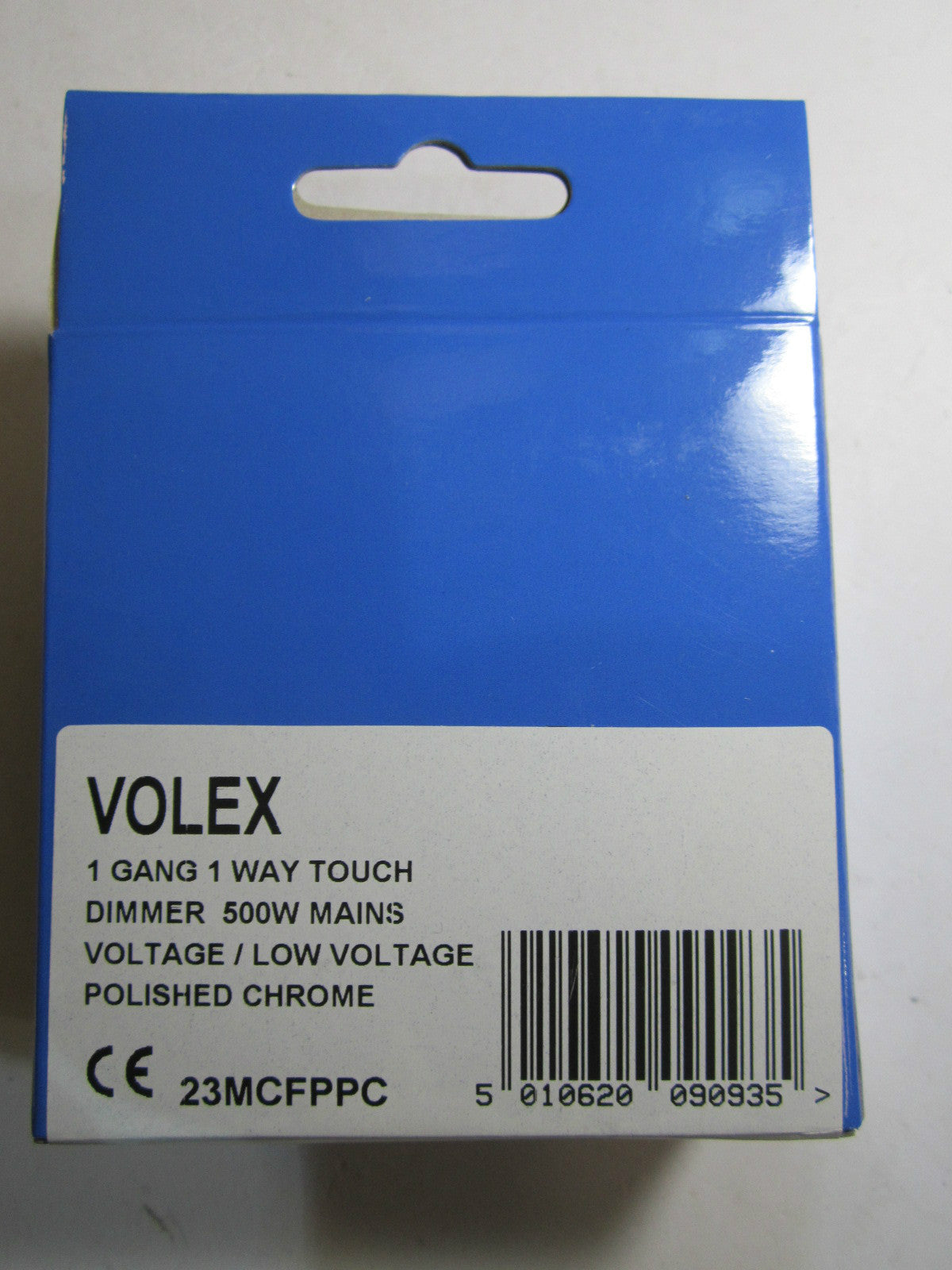 Volex 1 Gang 1 Way Touch Dimmer 500W Mains/Low Voltage Polished Chrome Flat