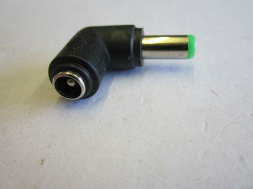 DC Push On Tip Female 5.5mmx2.1mm to Male 6.3mm x 3.0mm 6.3x3 Green 90 Degree