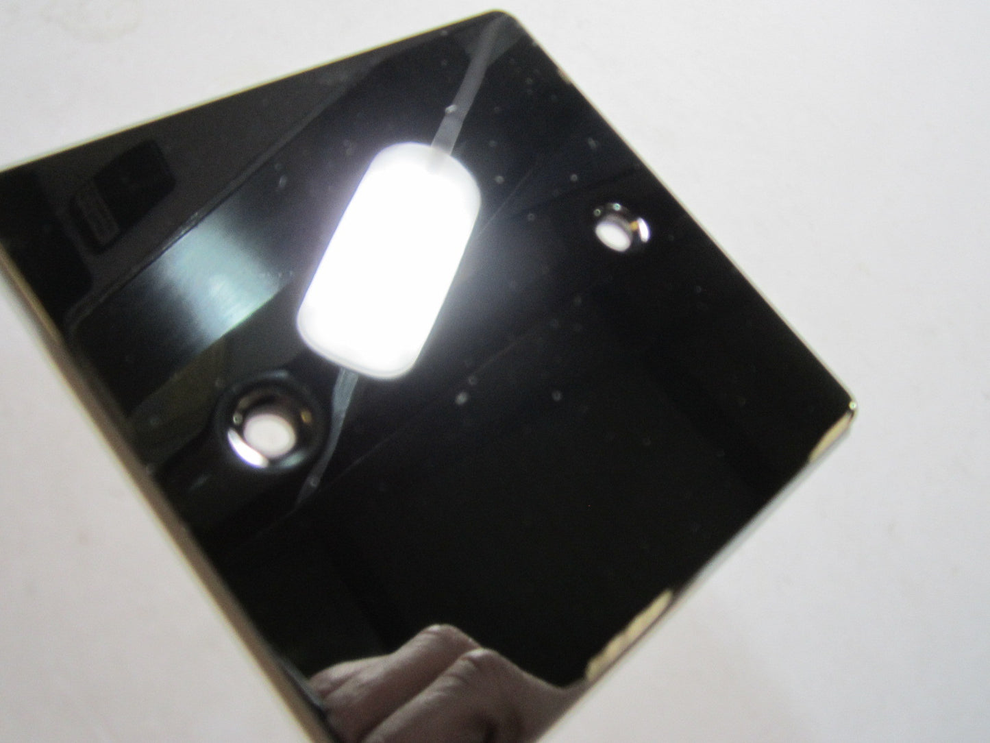 Volex 1 Gang Blank Plate Black Nickel Screwed Flat Plate 01MCFPBN