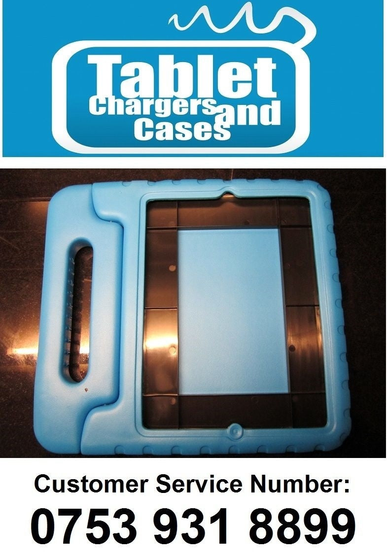 Blue Childs/Kids/Toddler Fun Protective Impact Folder Case 4 Apple Ipad 2/3/New