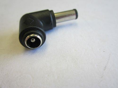 DC Push On Tip Female 5.5mmx2.1mm to Male 6.0mm x 4.3mm Centre Pin 90 Degree
