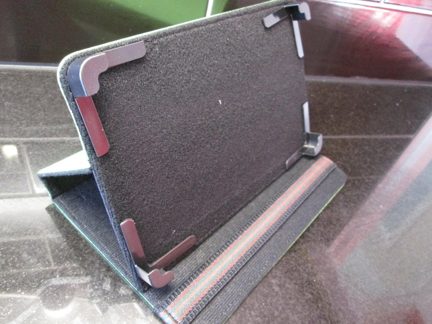 Green 4 Corner Grab Multi Angle Case/Stand for STOREX eZee'Tab701 Android Tablet