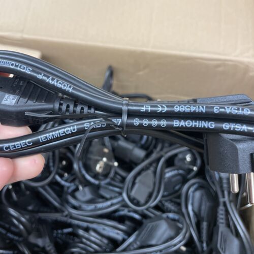 50 X Bulk Joblot EU 2 Pin Schuko Kettle C13 Power Cable Lead