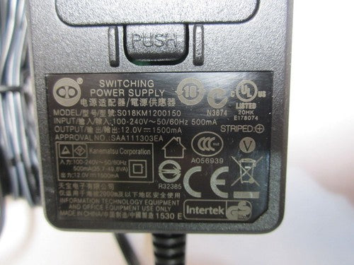 American 12V 1.5A 1500mA AC-DC Switching Power Supply Adaptor 2 Bare End Wires