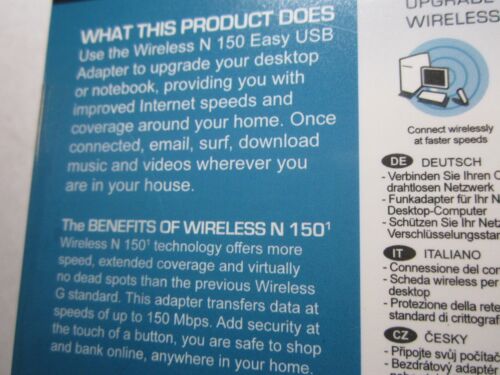 D-Link GO-USB-N150 Wireless N150 Easy Easy USB Adapter Wi-Fi Internet Dongle