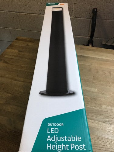 Outdoor Led Adjustable Height Post Black Ip44 1154639