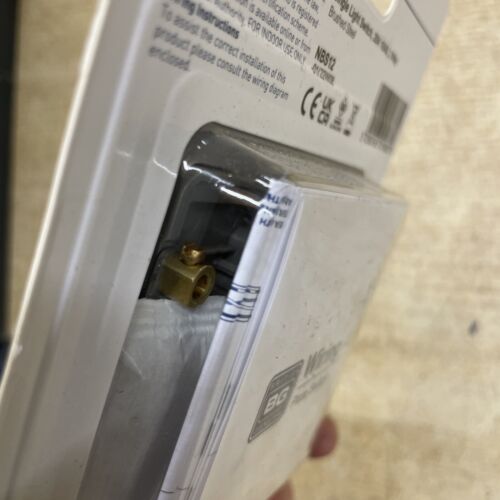 BG Nexus NBS12 1G 2Way Single Plate 20A 16AX Brushed Steel Round Corners