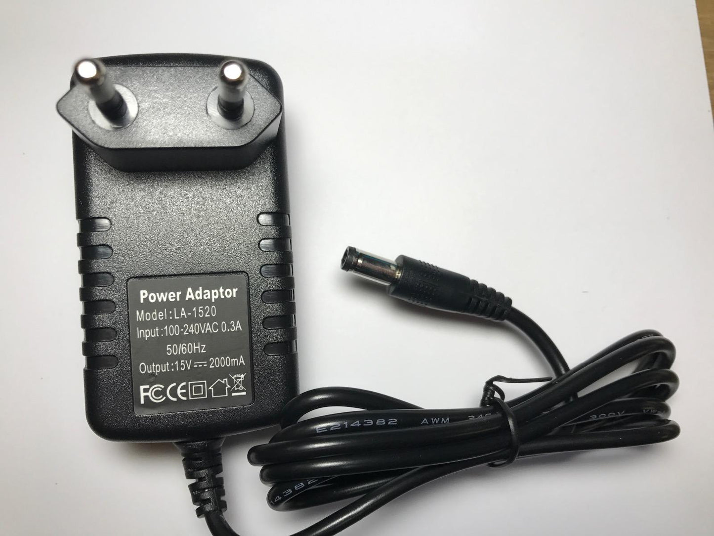 EU Replacement for 15V 1.0A AC-DC Adaptor Power Supply Plustek OpticFilm Scanner