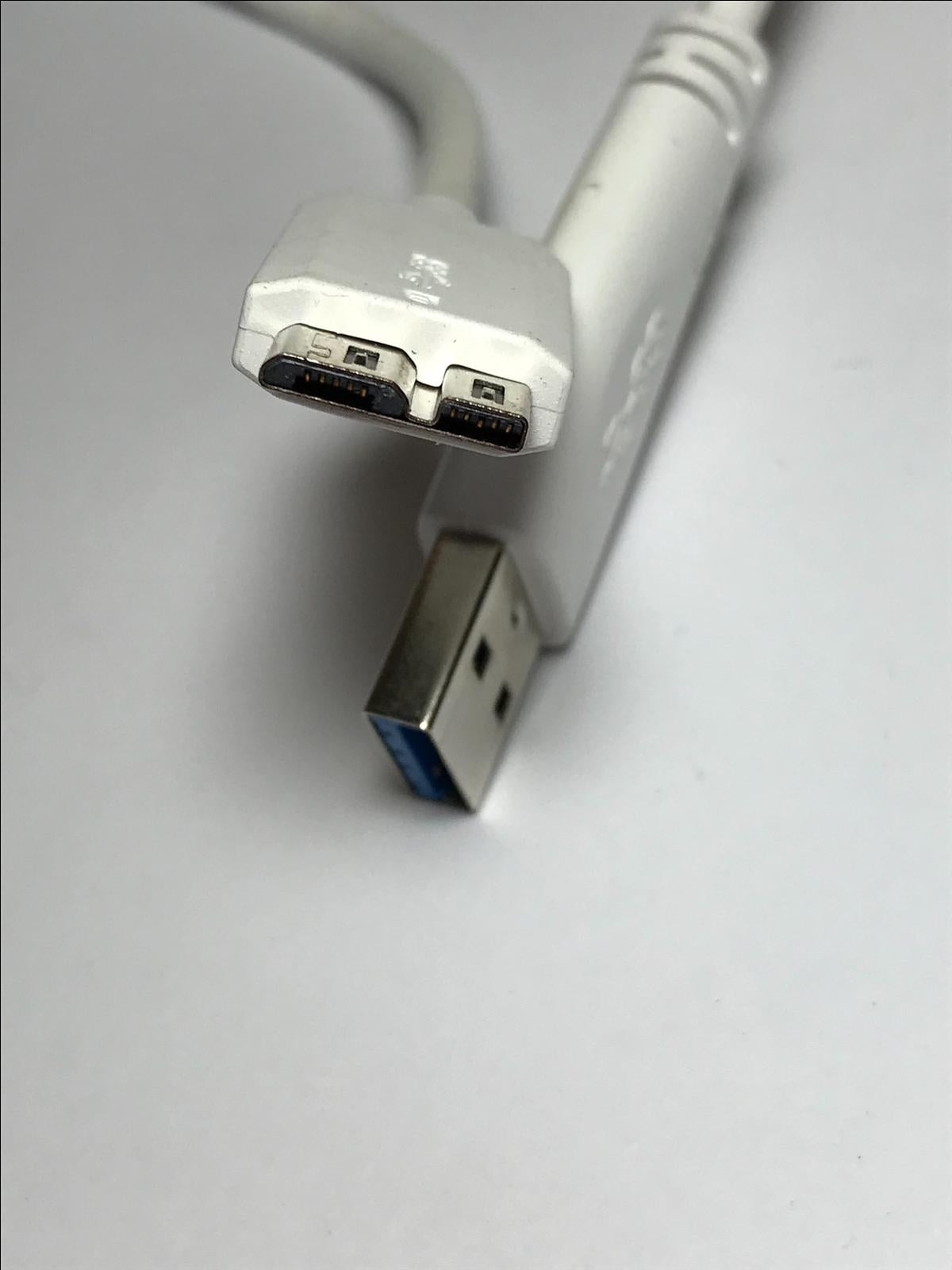 WHITE USB3 Cable Lead 0.5M PN:100704082B for External HDD USB 3.0 USB3.0 SS FAST