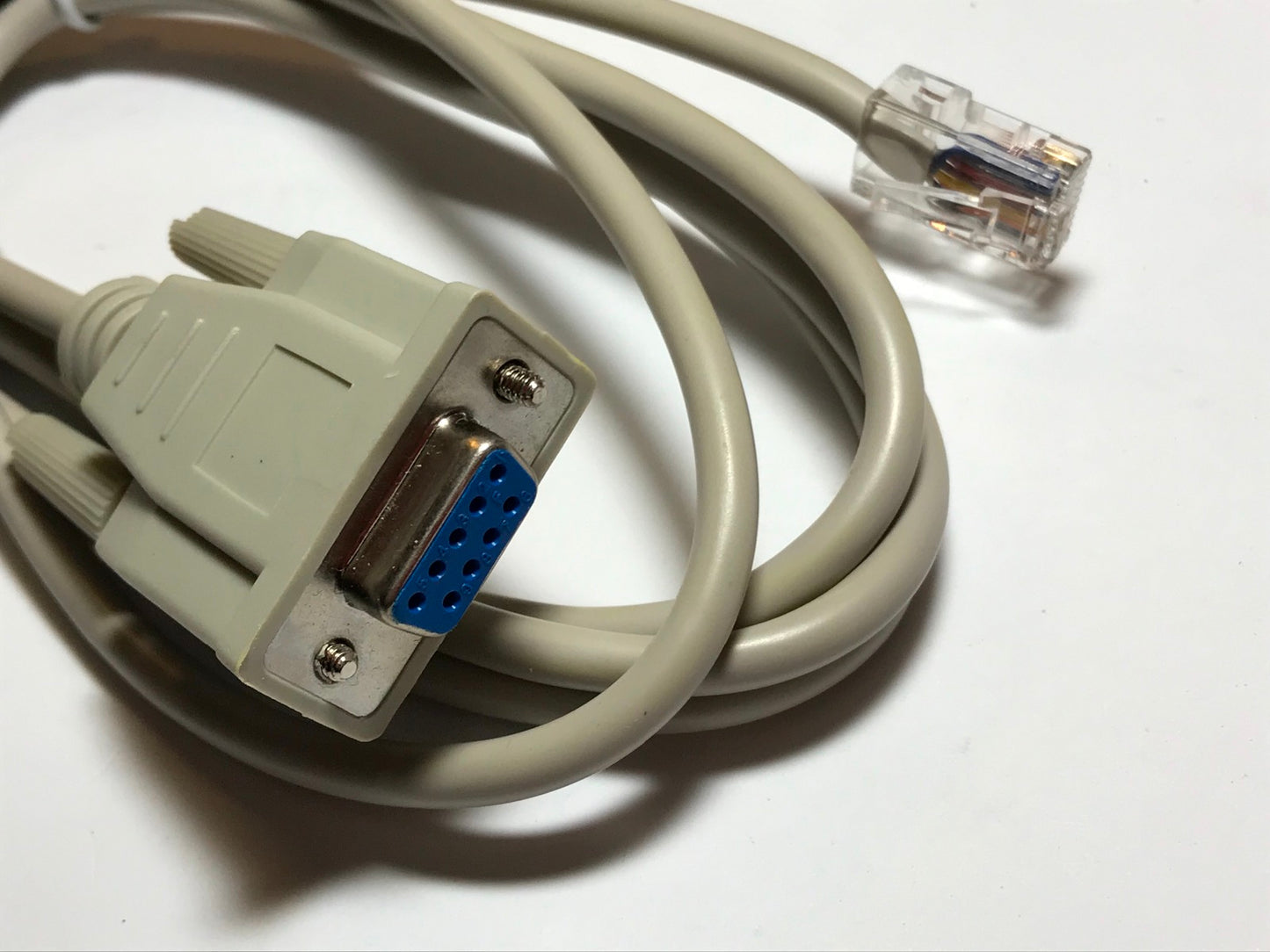 RJ45 to RS232 DB9 9-Pin Serial Port Female RJ45 Female Cat5 Ethernet LAN Cable
