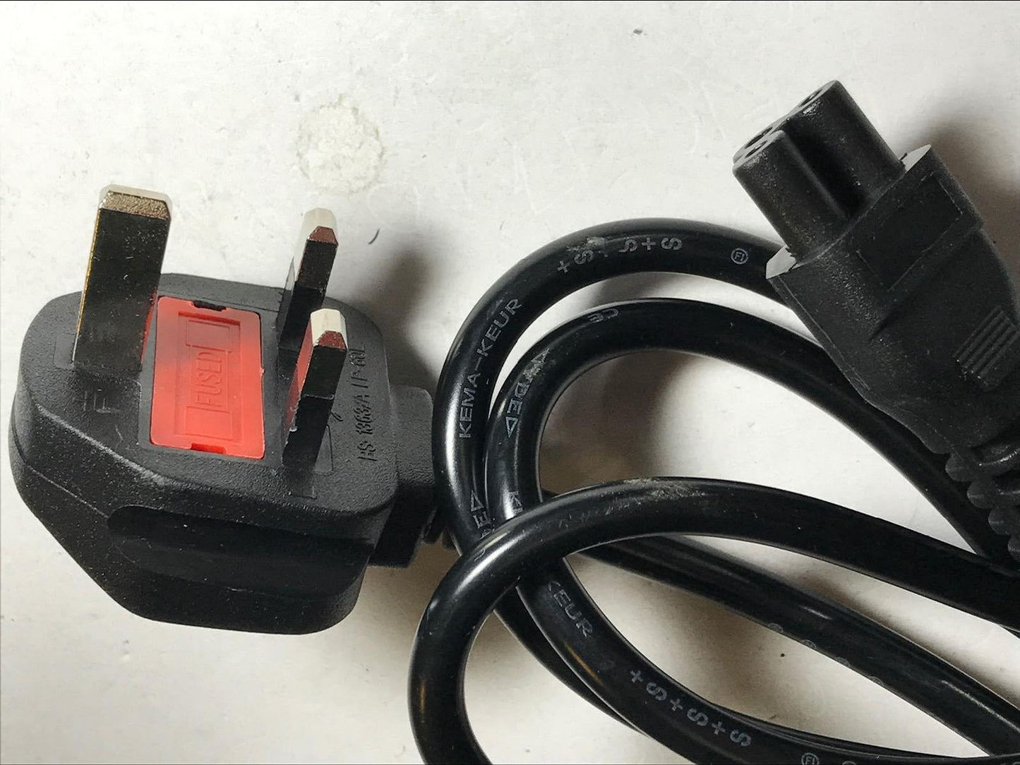 UK 5A Clover C5 IEC Cable Lead Micky Mouse 1.7M Long for Laptop Power Supply PSU