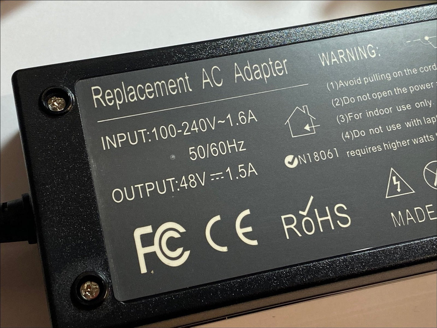 Replacement for 48V 350mA AC-DC Adaptor for Cisco AIR-CAP3702I-E-K9 Aironet 3700