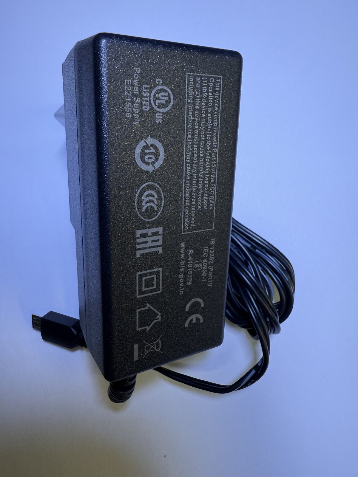 EU 2 Pin Plug REPLACEMENT AC Adaptor FOR 5V 3A PSAC15R-050 USB MICRO PHIHONG