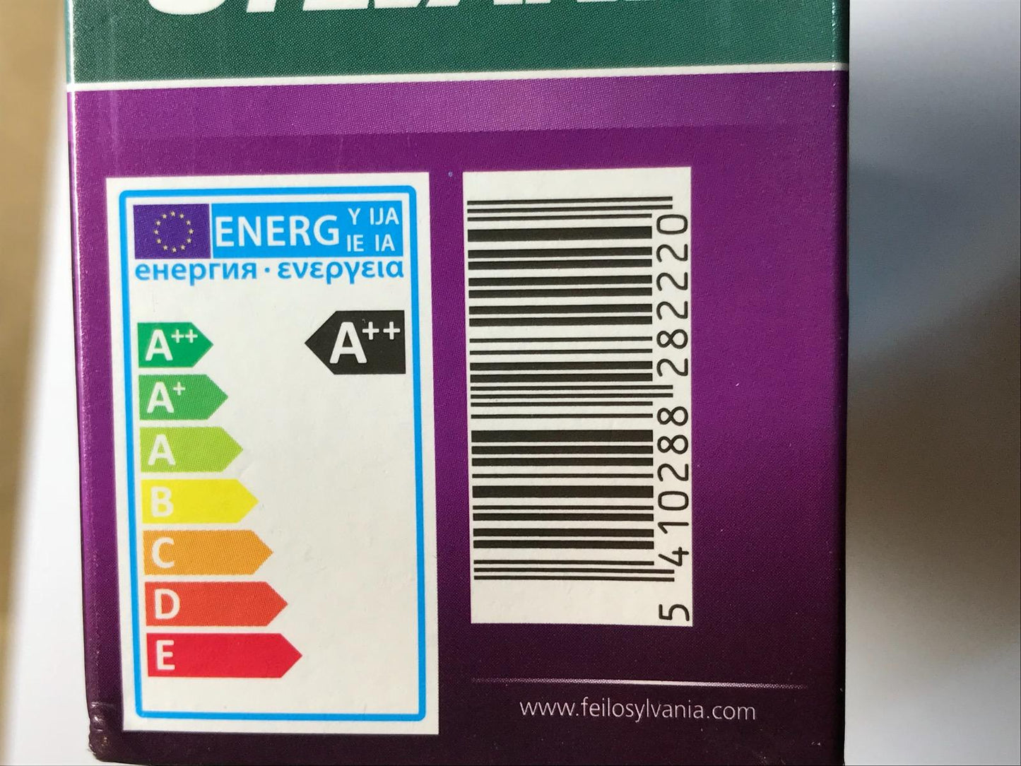 BOX OF 4 SYLVANIA LED light bulb GU10 345 lm = 50W 2700 K 4W A++ 0028222