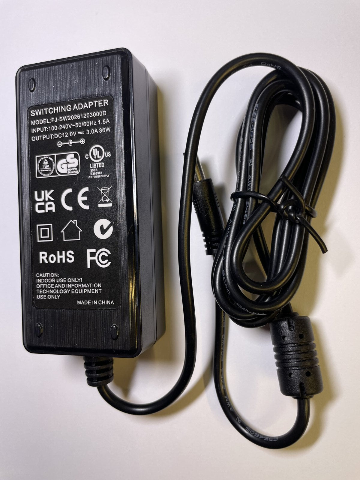 Replacement 12V 3A AC-DC Adapter THS-1230 Power Supply for Walkie Talkie Bank