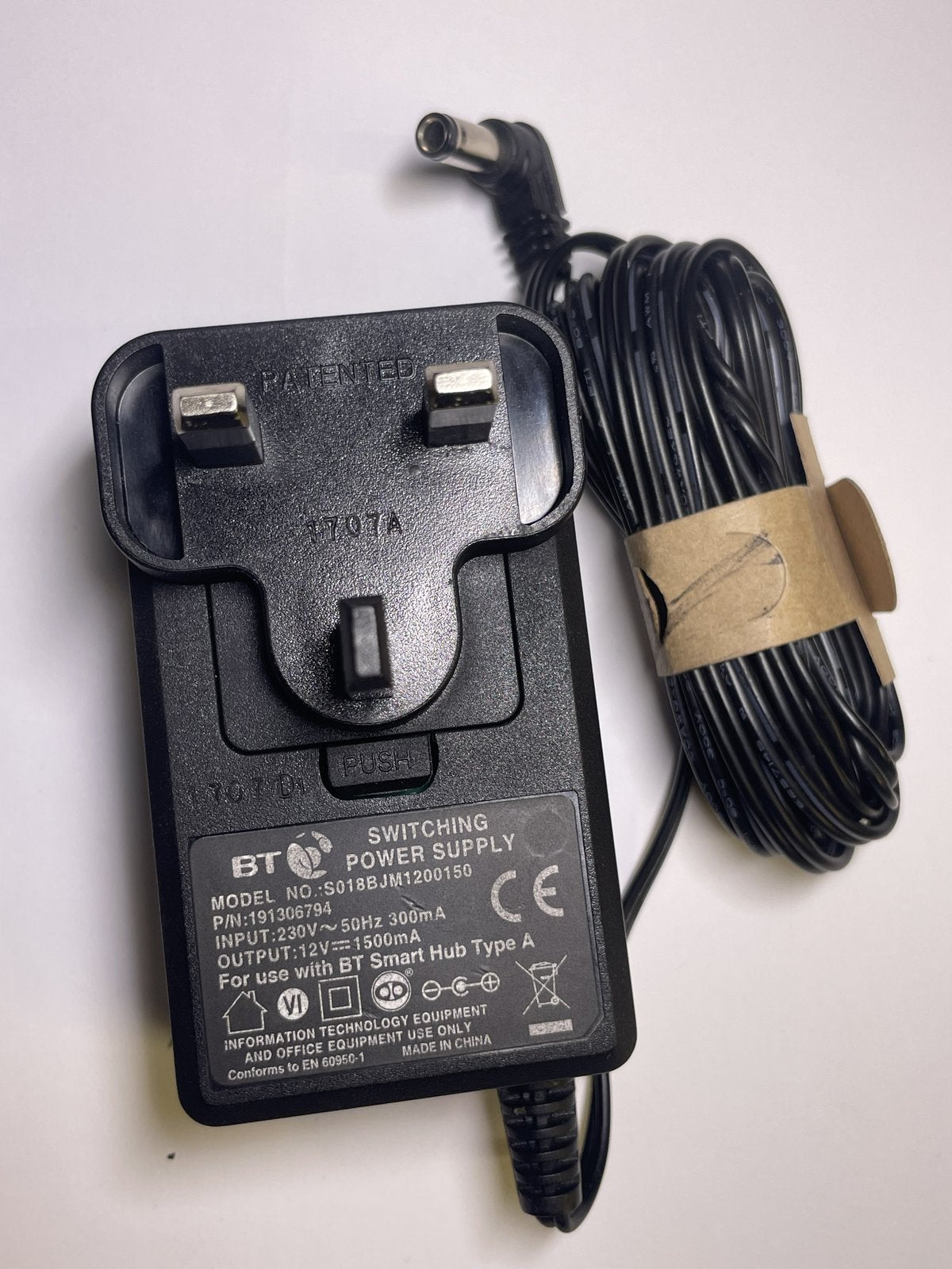 Replacement 12V 1500mA BT Switching Power Supply for BT Smart Hub Type A
