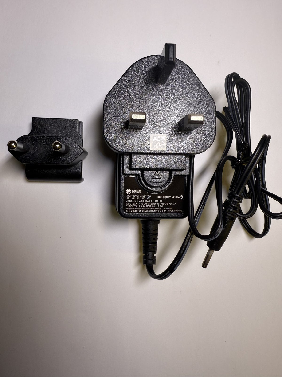 Replacement 5V 2A AC-DC Adaptor Power Supply 2.5mm x 0.8mm UK + EU Slide Plug