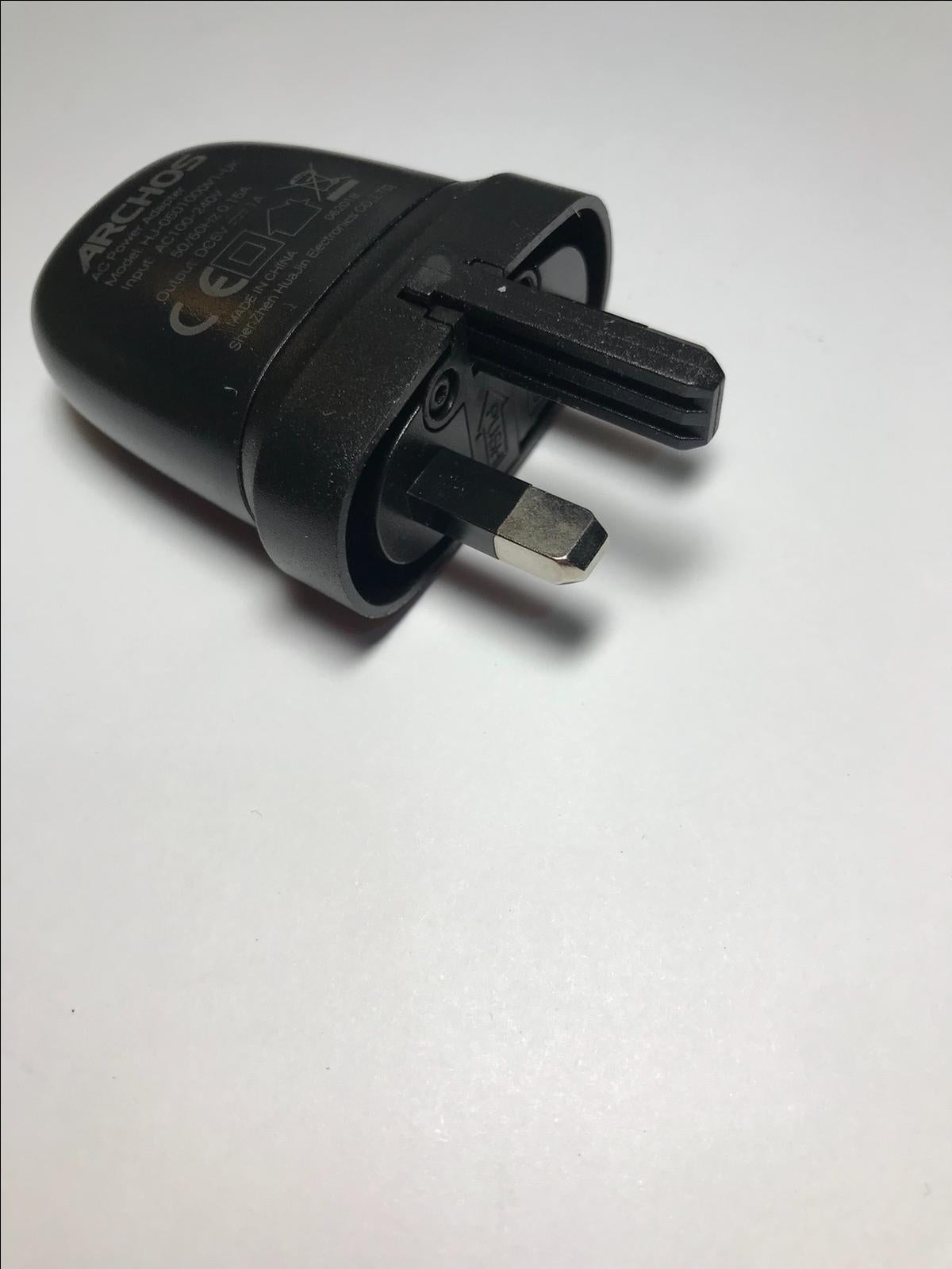 Genuine ARCHOS AC Power Adapter model HJ-0501000V1-UK DC5V 5V 1A Charger UK Plug