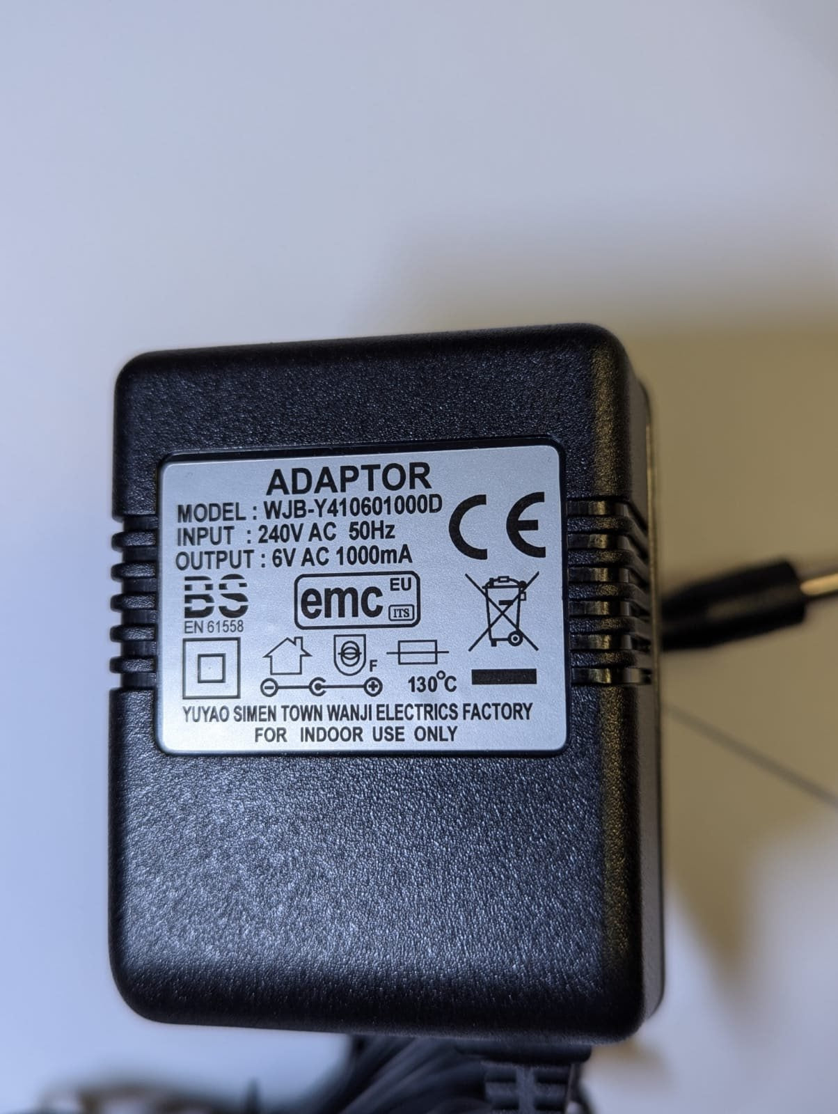 Replacement 6V 500mA AC/DC ADAPTOR POWER SUPPLY for MODEL LK-D060050