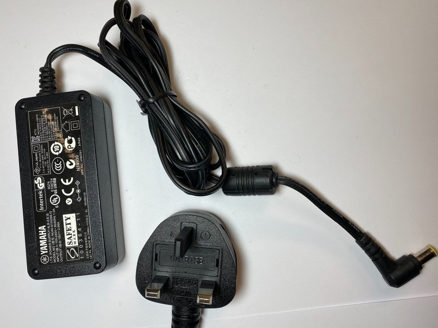 Replacement 15V 2.66A Yamaha ITE Power Supply AC Adaptor NU40-8150266-I3 UK Plug