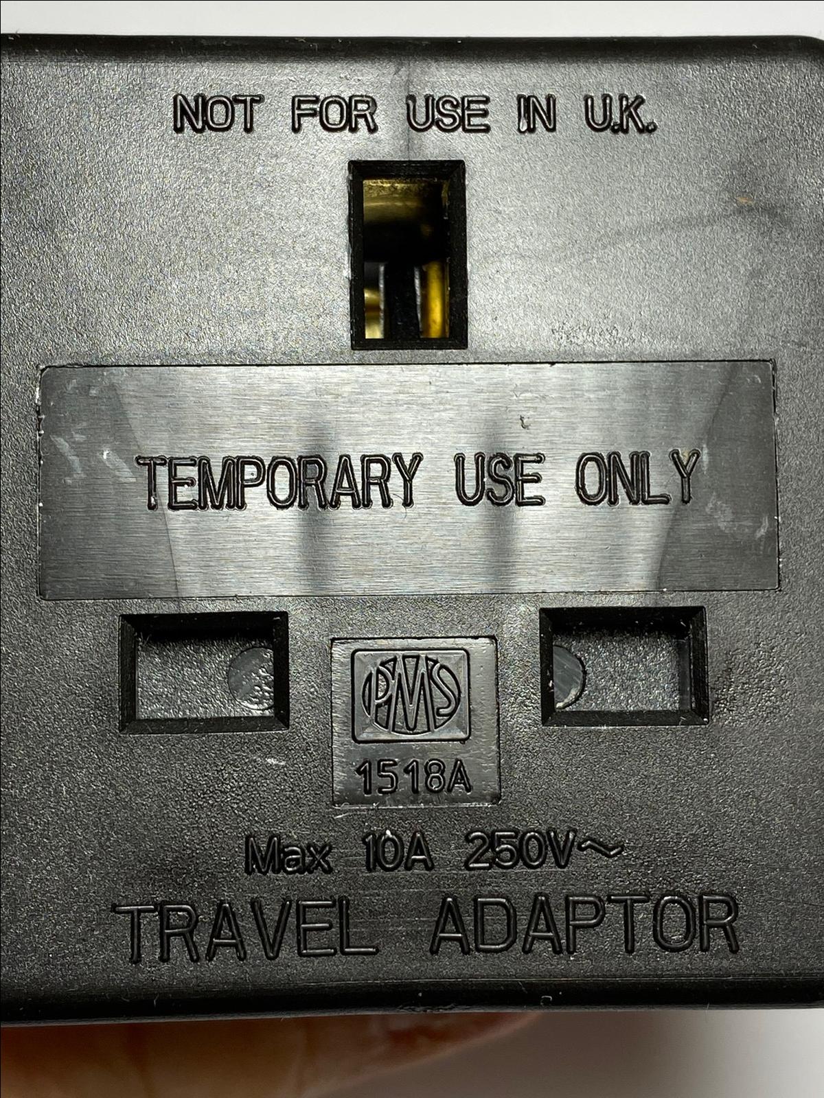 UK 3 Pin Plug to EU European 2 Pin Travel Convertor Adaptor