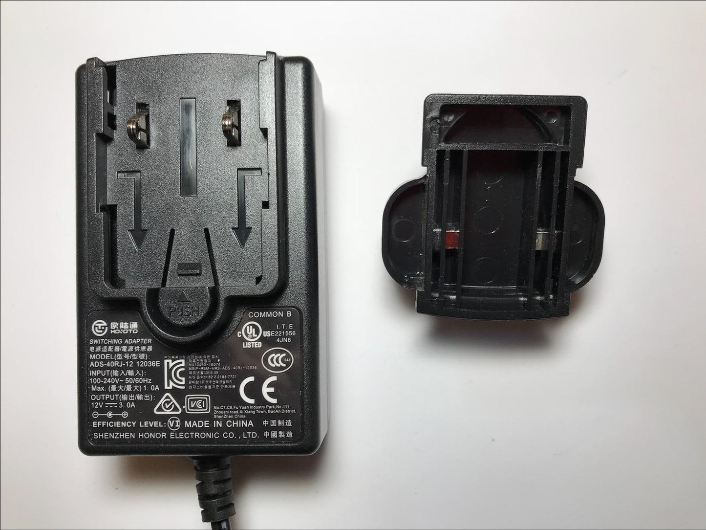 Genuine ADS-40RJ-12 12036E Switching Adapter 12V 3.0A UK Plug