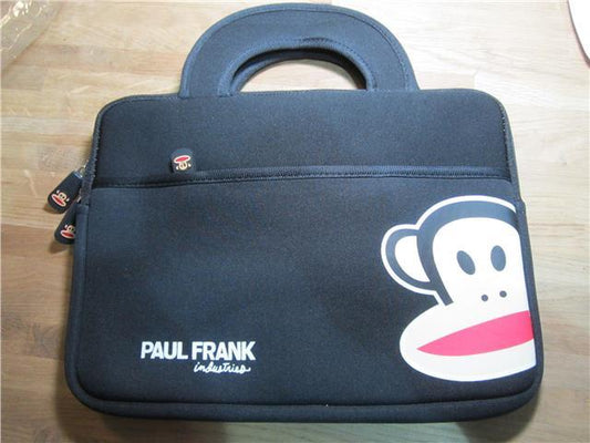 Black 9.7" Tablet Ipad Soft Carry Case Bag with Handles Plain / Monkey