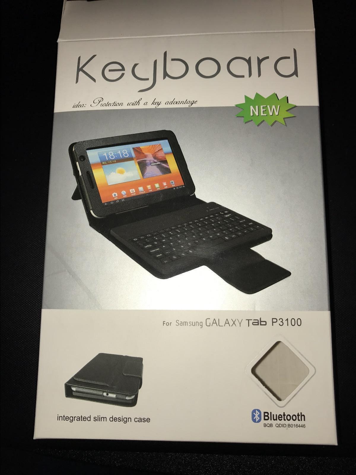 Bluetooth Keyboard Leather Carry Case/Stand for 7" Inch HTC Flyer EVO View 4G