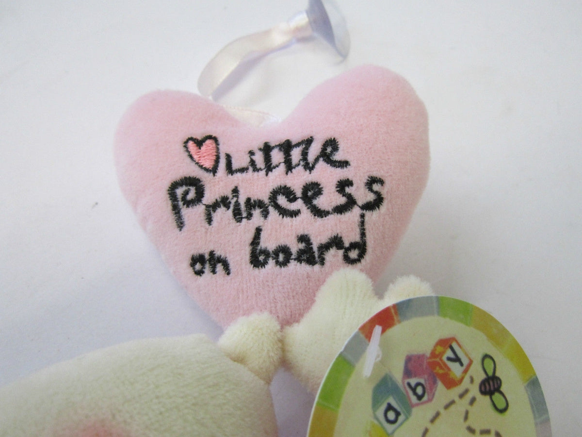 Pink Baby Girl Child Little Princess on Board Car Window Cuddly Teddy Toy Sign