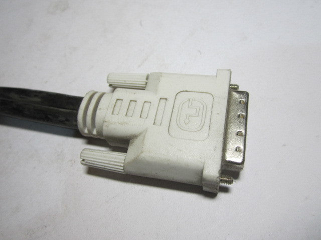 DVI Male to DVI Female & VGA Female Cable Lead Adaptor Convertor Blue/White