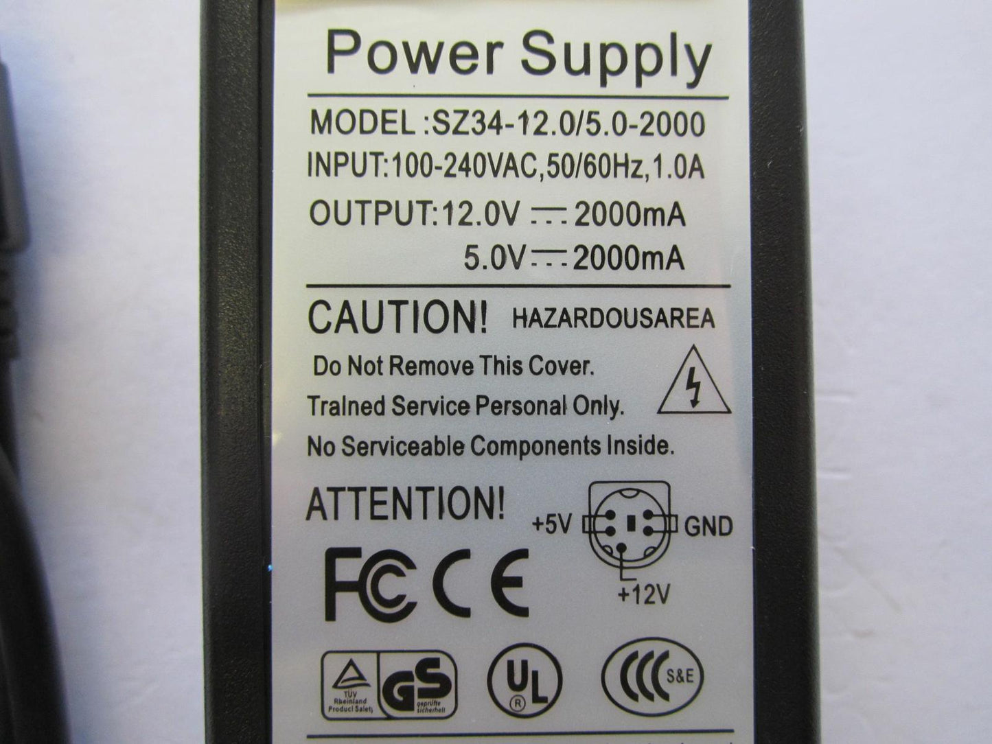 12V 2A 5V 2000mA 5 Pin Power Supply for Samsung 160GB Model #SP1654N Hard Drive