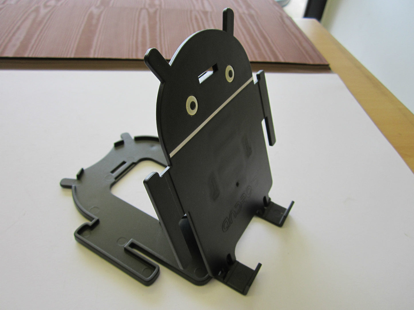 Purple Android Robot Man Multi Angle Stand Cradle for Prestigio Multipad