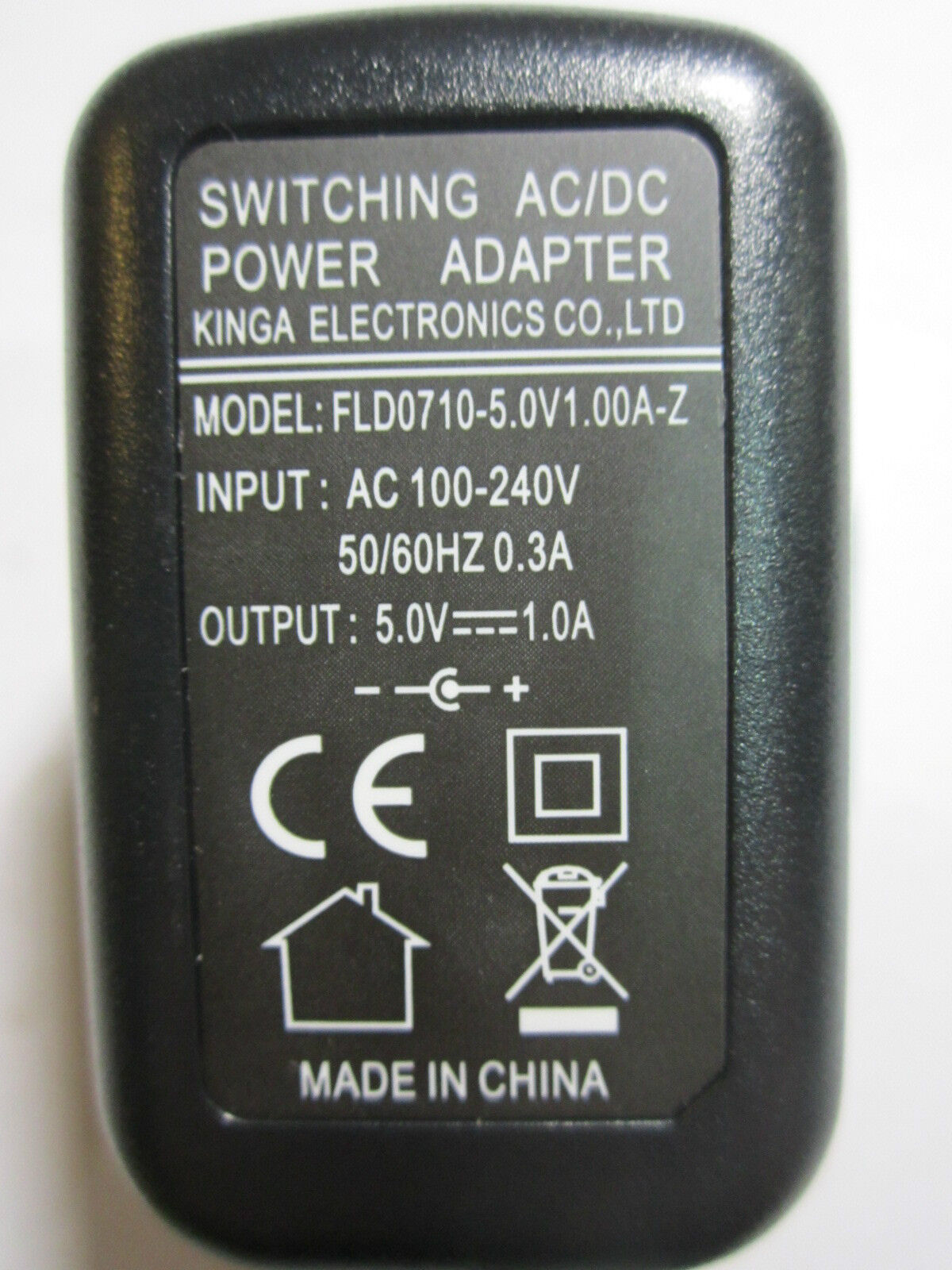 5.0V 1.0A AC Adaptor for Disney Cars Goodmans GMR1886DAB DAB/FM Radio Slate