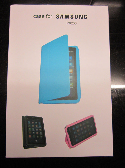 Black Soft Skin Smart Cover Case Stand for Samsung Galaxy Tab P6200 Tablet