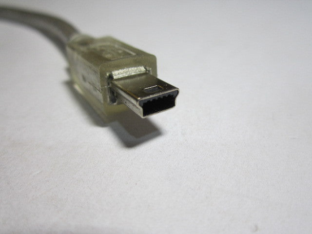 SHORT 20CM LONG SILVER USB A TO MINI B CABLE Lead Cord FOR PC/LAPTOP/MAC
