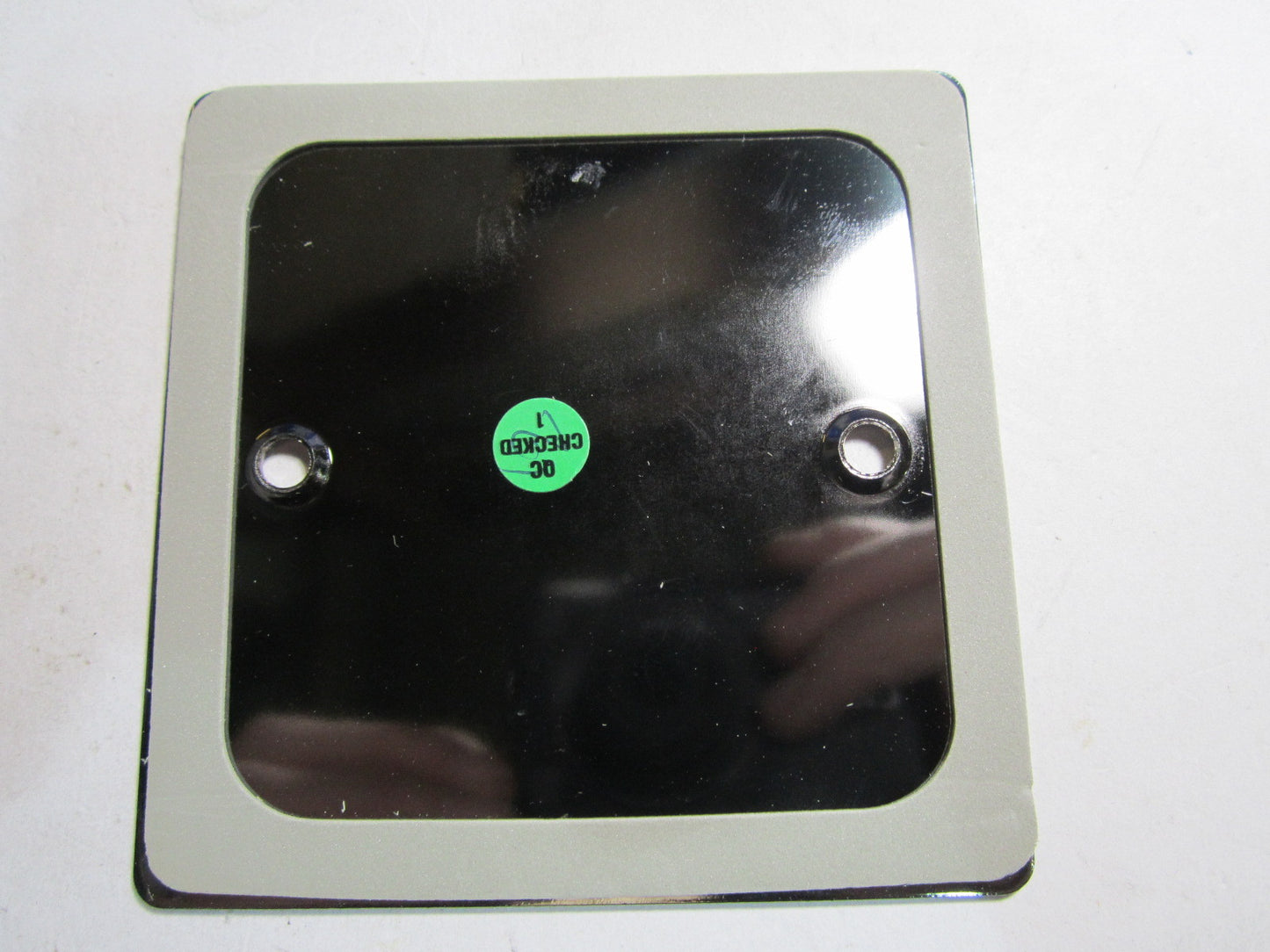 Volex 1 Gang Blank Plate Black Nickel Screwed Flat Plate 01MCFPBN