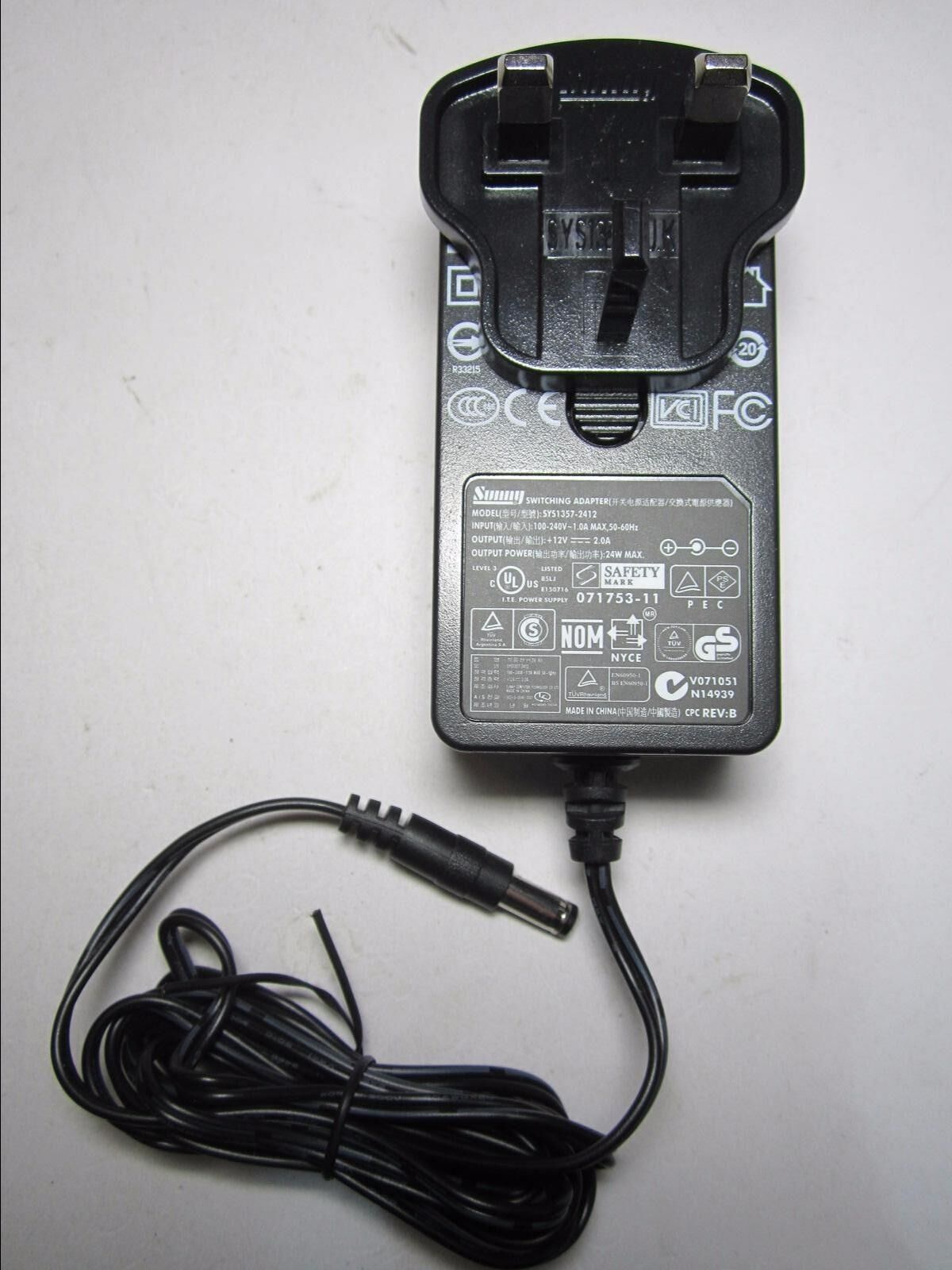12V MAINS HITACHI BC1A-12 PSU PART AC ADAPTOR POWER SUPPLY CHARGER PLUG
