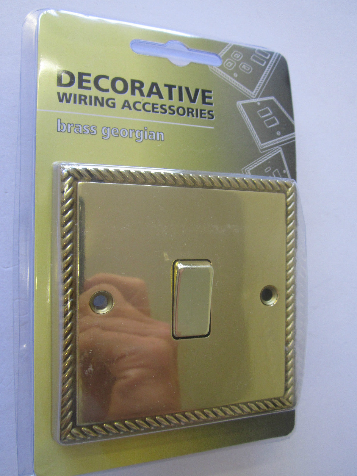 5 x Brass Georgian NBG12-01 10AX Plate Switch 1 Gang 2 Way Single Light Switch