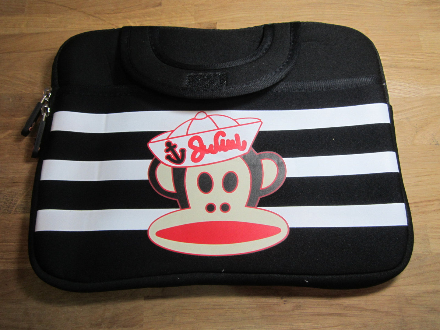 Black 9.7" Tablet Ipad Soft Carry Case Bag with Handles Sailor / Monkey