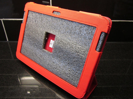 Red Samsung Galaxy Note N8000 Soft Leather Feel Carry Case Cover/Angle Stand