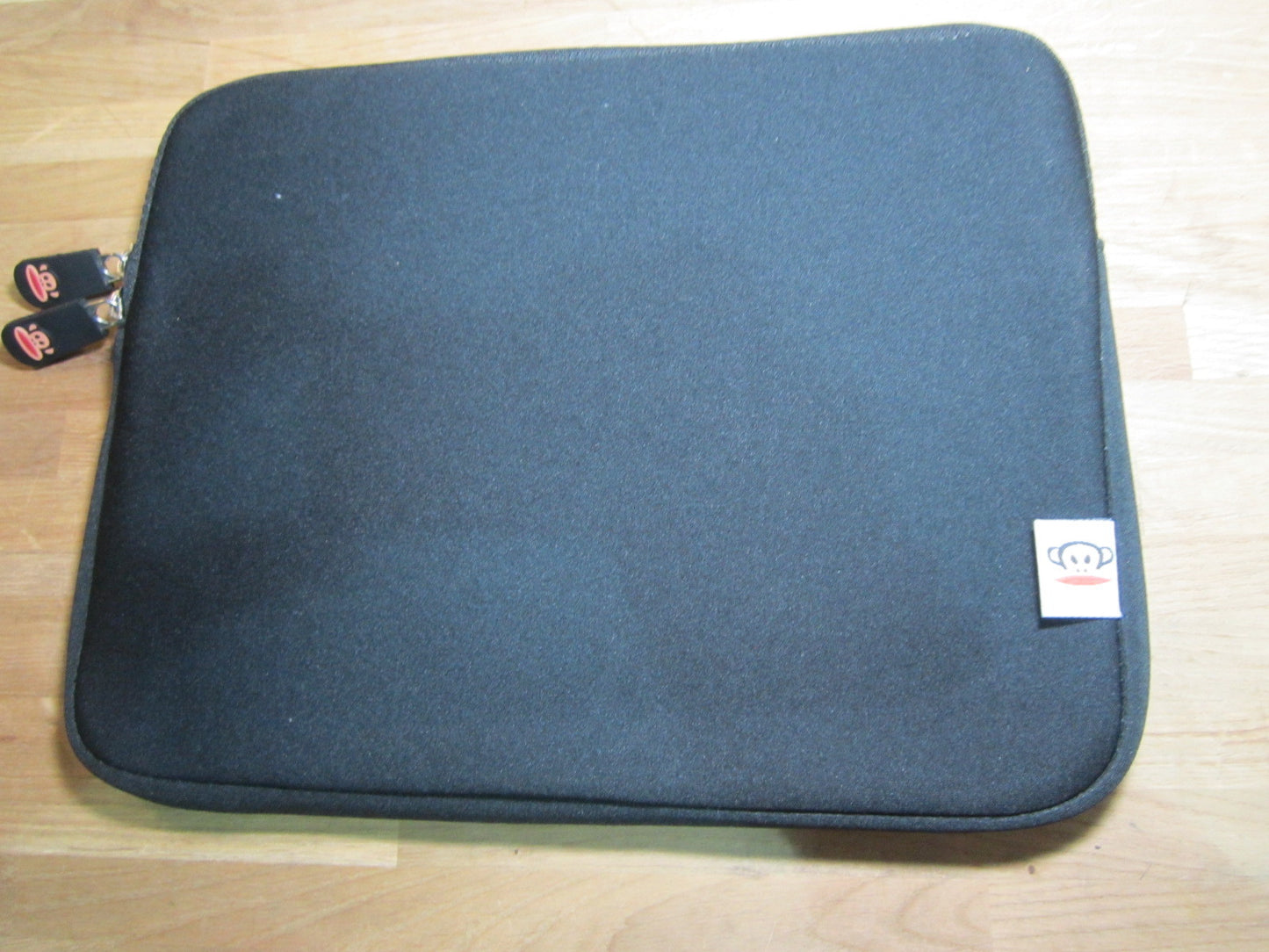Black Monkey Soft Ipad Pouch Case Sleeve Bag with Circles and 1 Zipped Section