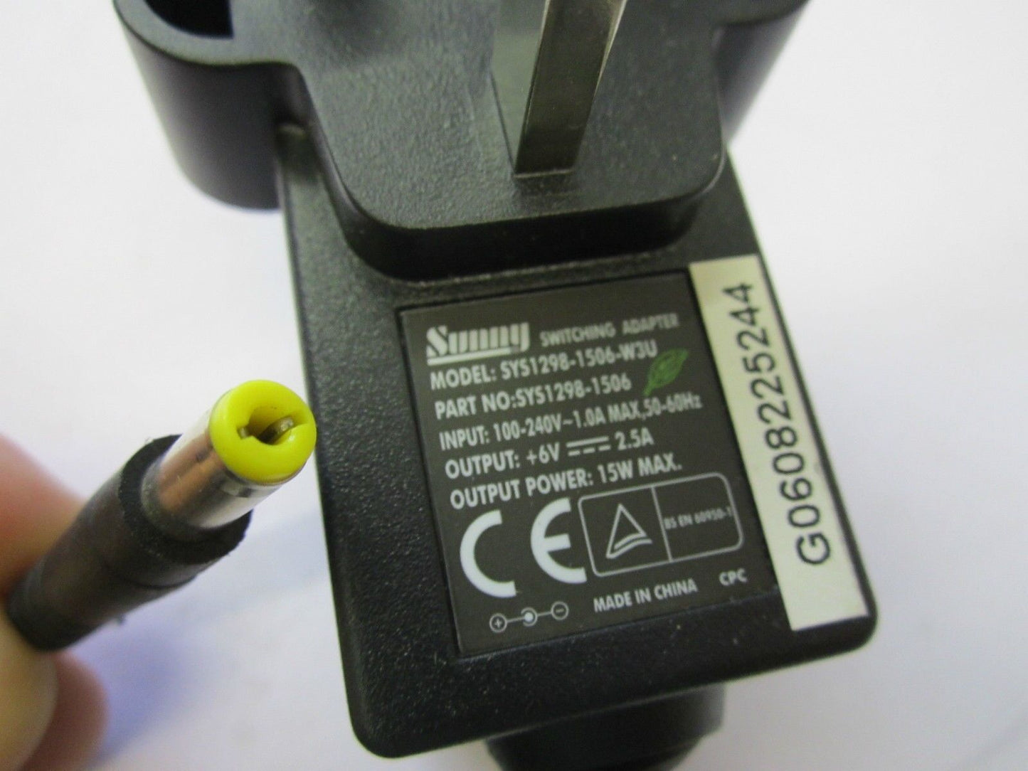 Genuine 6V 2.5A Sunny SYS1298-1506-W3U Switching Adaptor for Slingbox SB151-110