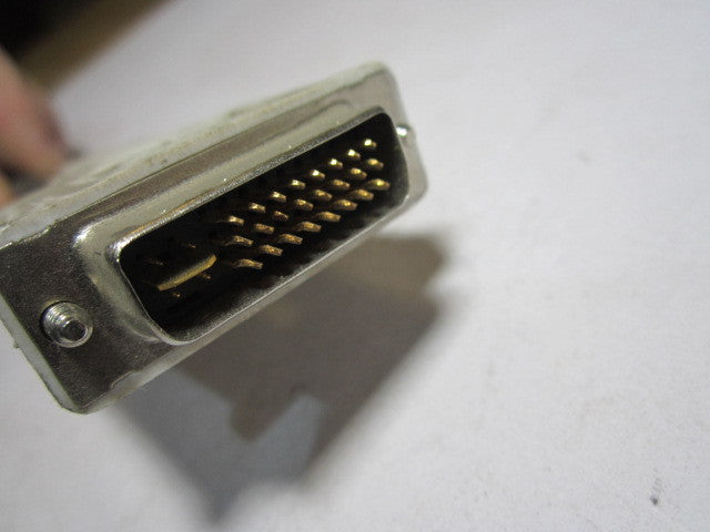 DVI Male to DVI Female & VGA Female Cable Lead Adaptor Convertor Blue/White