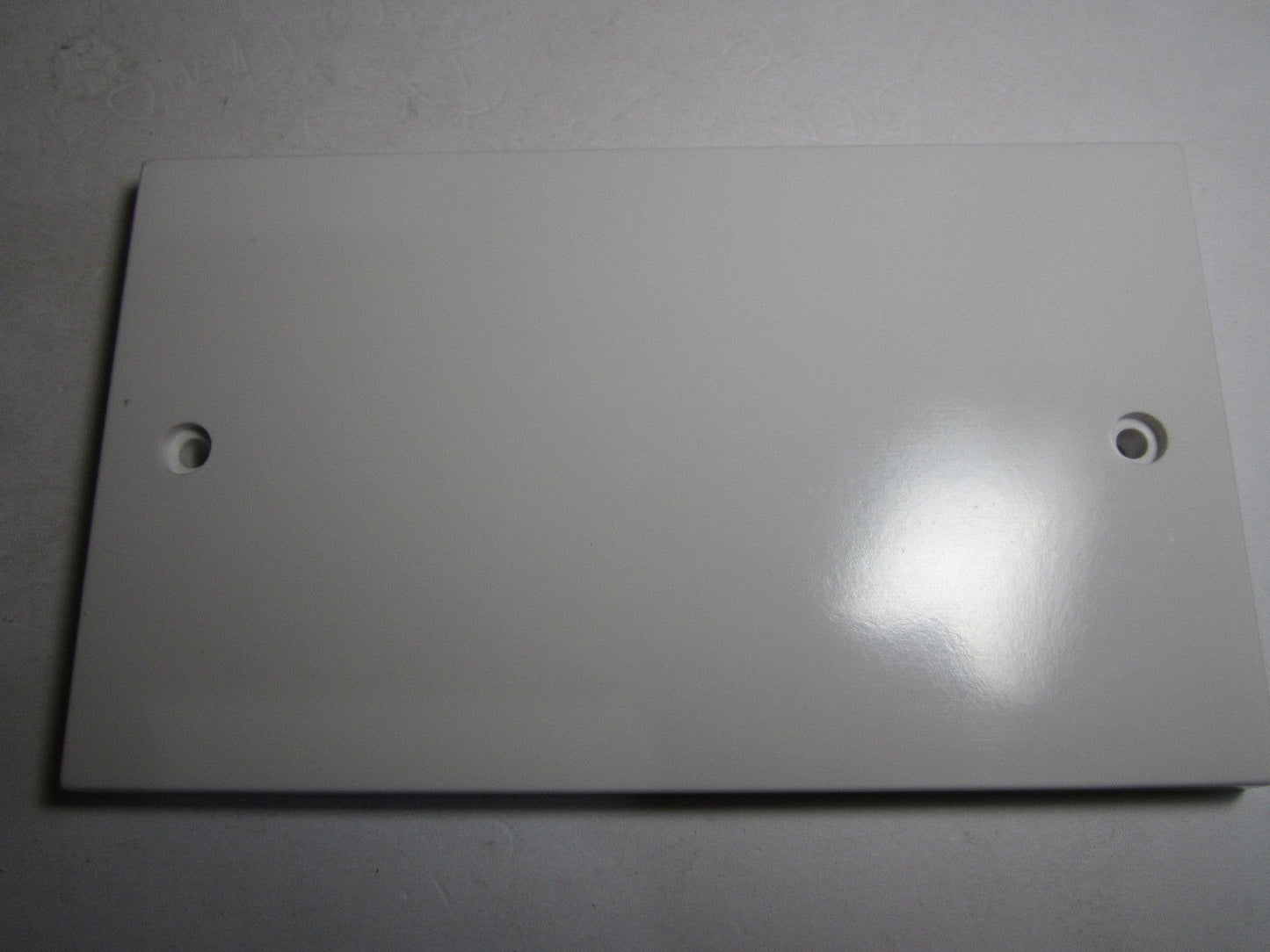 White MARBO Blanking Plate Double C0022 2 Gang with Screws