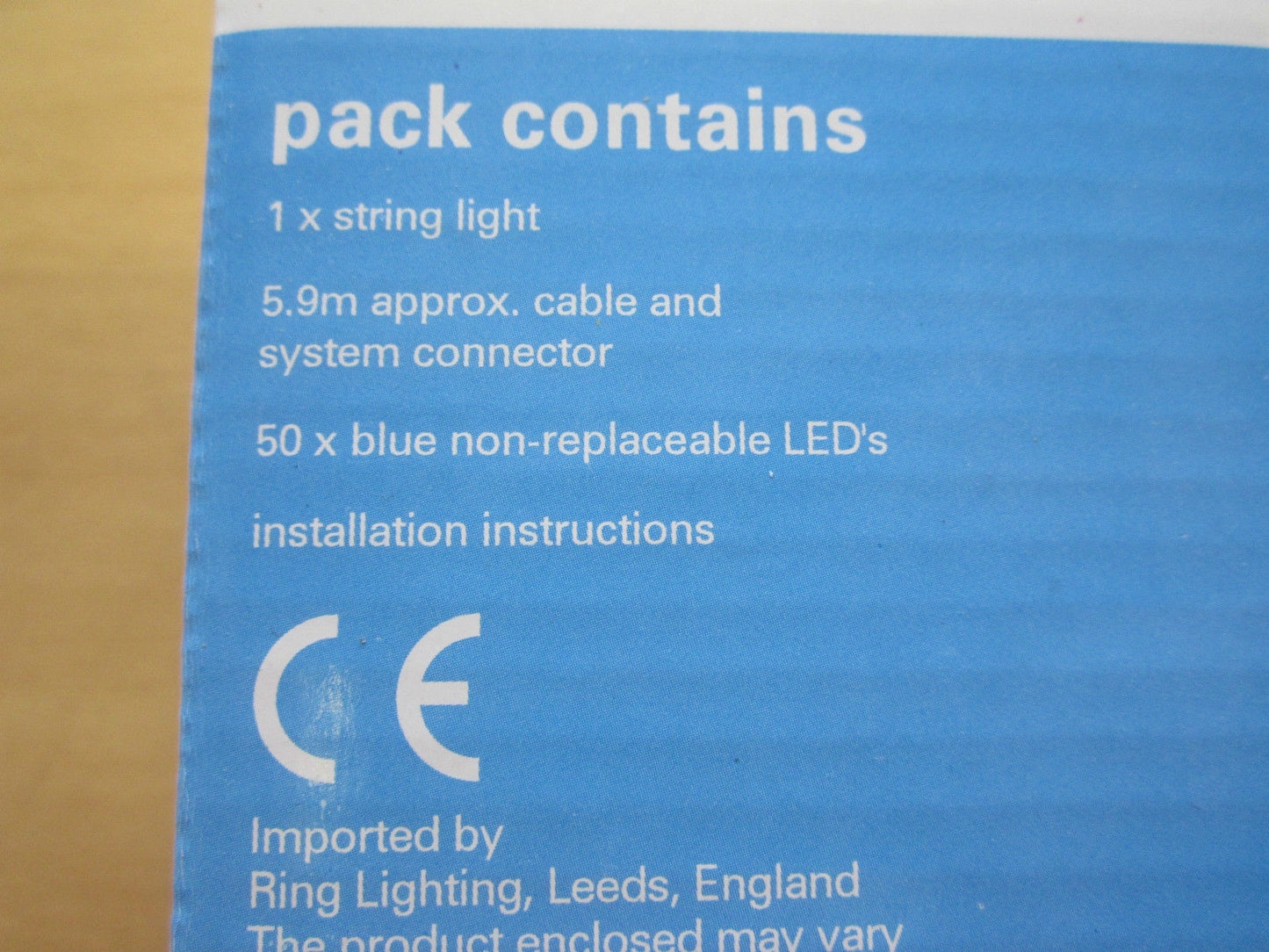 50xBlue 5.9m Bouff 12V 3W LED String Light for LED Garden RING Linking Lighting