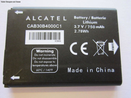 Genuine Alcatel 3.7V 750mAh Lithium Battery CAB30B4000C1 ICS03 for 2010 Model