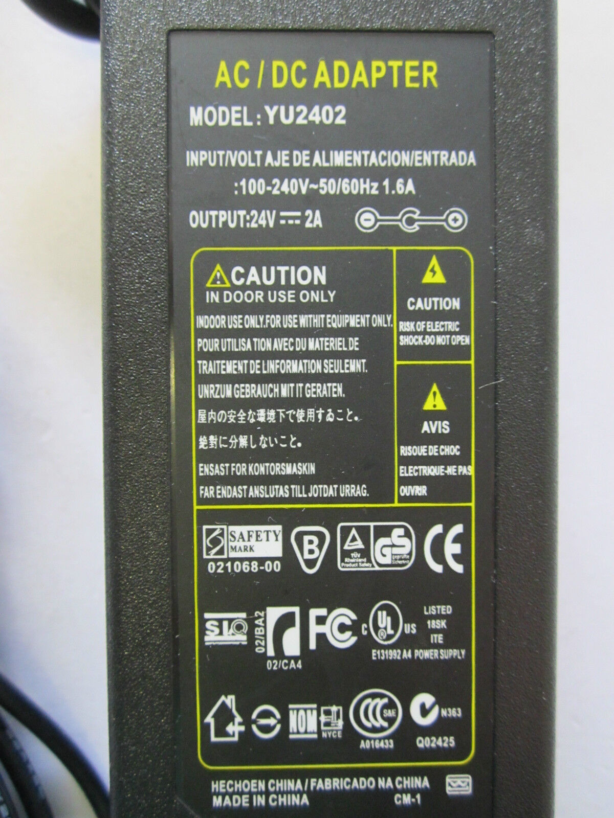 Replacement for 24V 1.6A AC-DC Adapter Power Supply for TDK 3 Speaker Boombox