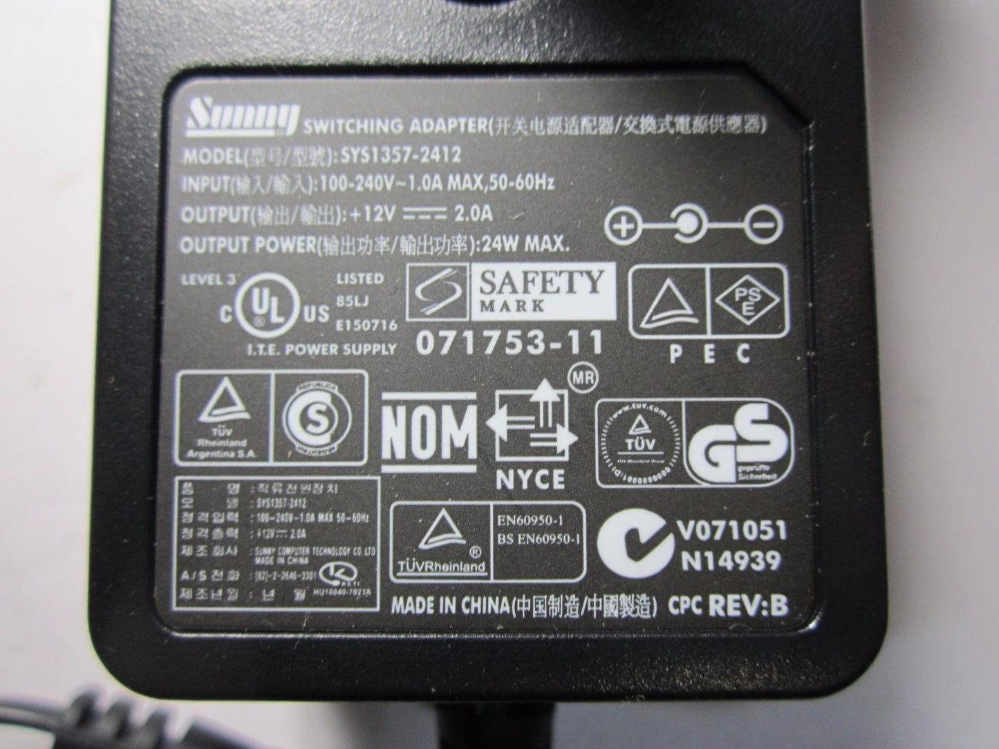 12V MAINS HITACHI BC1A-12 PSU PART AC ADAPTOR POWER SUPPLY CHARGER PLUG