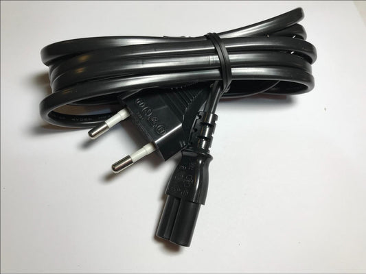 EU 3A Plug to Figure of 8 Fig8 Power Supply Cable Fly Lead Cord Fig 8 C7