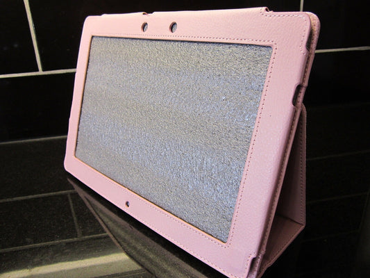 Pink PU Leather Carry Case/Cover/Stand for Asus Eee Pad TF201 Transformer Prime
